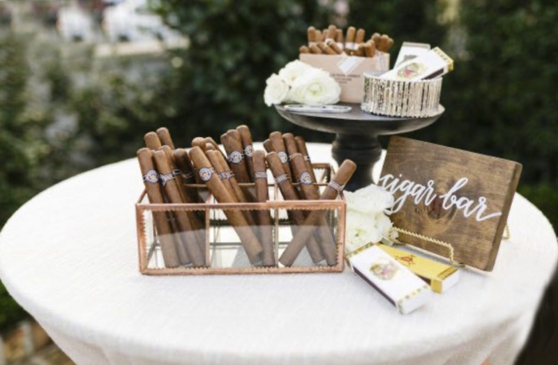 Elegant Outdoor DIY Cigar Bar Setup