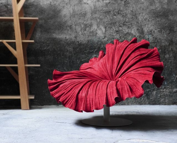 Elegant Red Bloom Chair by Kenneth Cobonpue