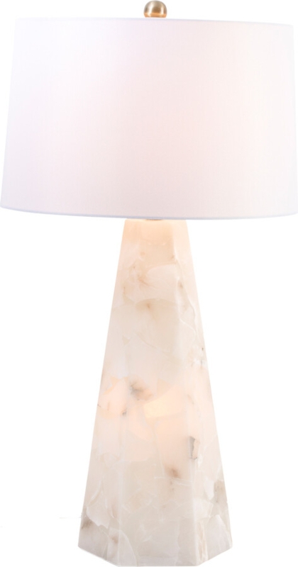 Elegant Simon Blake Alabaster Table Lamp with Shade