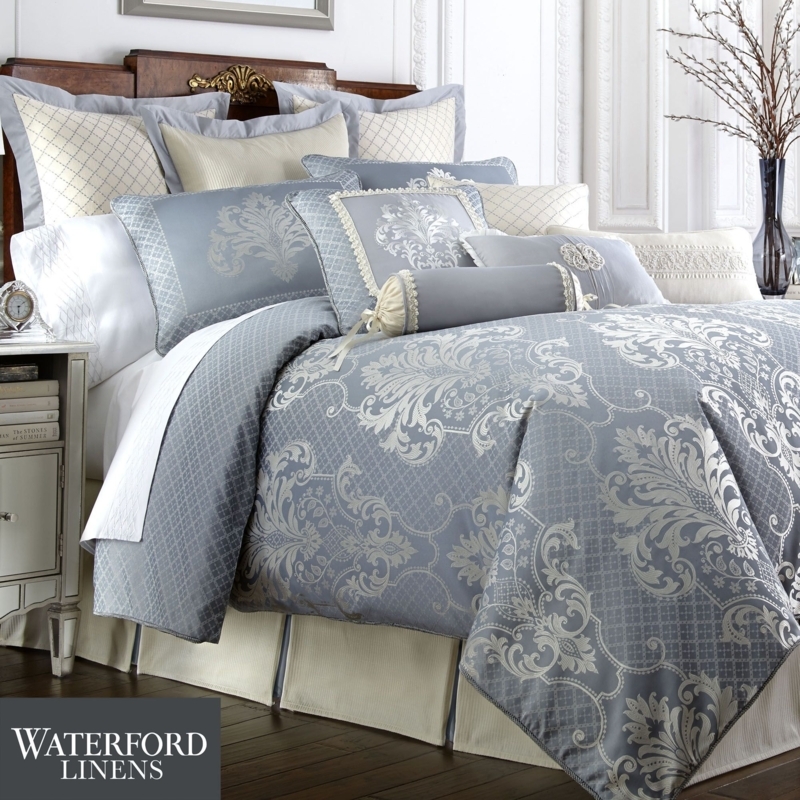 Elegant Slate Blue Luxury Comforter Set