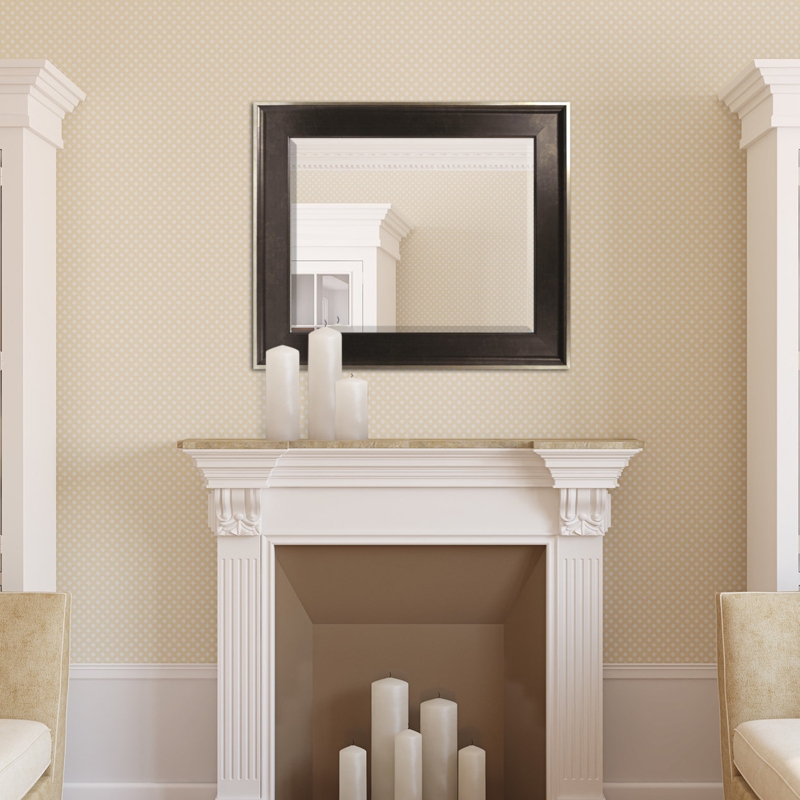 Elegant Two-Tone Champagne and Bronze Beveled Mirror