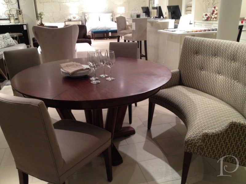 Elegant Upholstered Curved Dining Banquette Seating