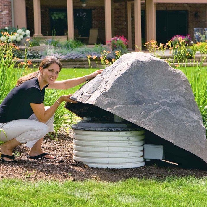 Faux Rock Landscaping Utility Box Covers at BrookstoneBuy Now ...