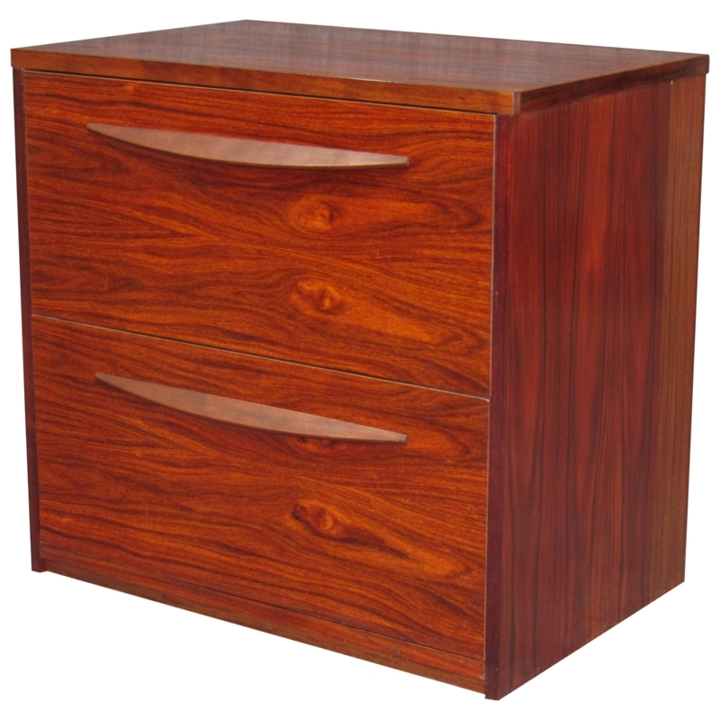 French Mid-Century Modern Wood Filing Cabinet