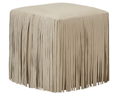 Fringe Ottoman | Leather ottoman, Ottoman, Ottoman design