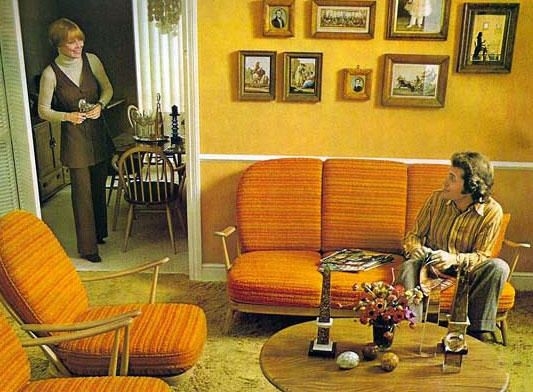 Furniture set and living room 70's. | 70's | Pinterest | Furniture ...