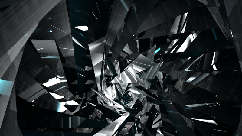 Futuristic Abstract Mirror Effect Wallpaper Design