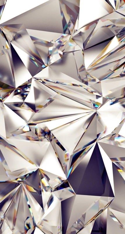 Geometric Prism Mirror Wallpaper Design