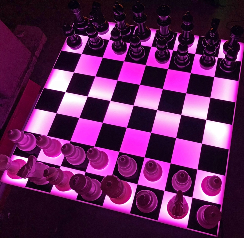 Giant LED Checkers and Chess Game Table - Arcade Party Rental California