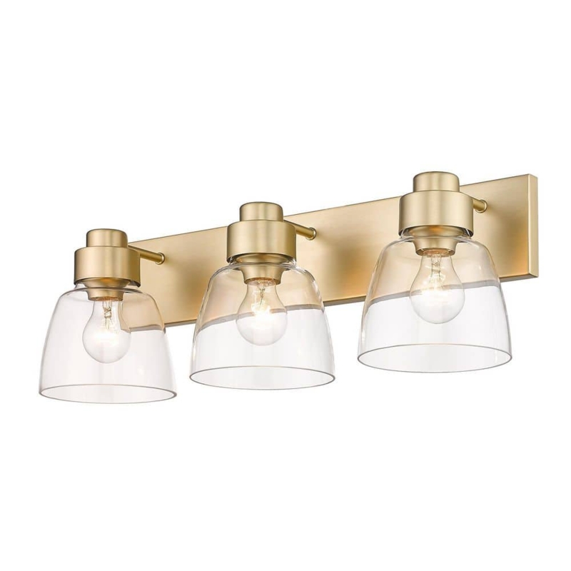 Golden Lighting Remy 24.75 in. 3-Light Brushed Champagne Bronze Vanity ...