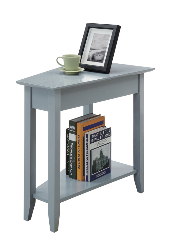 Gray American Heritage Wedge End Table with Storage