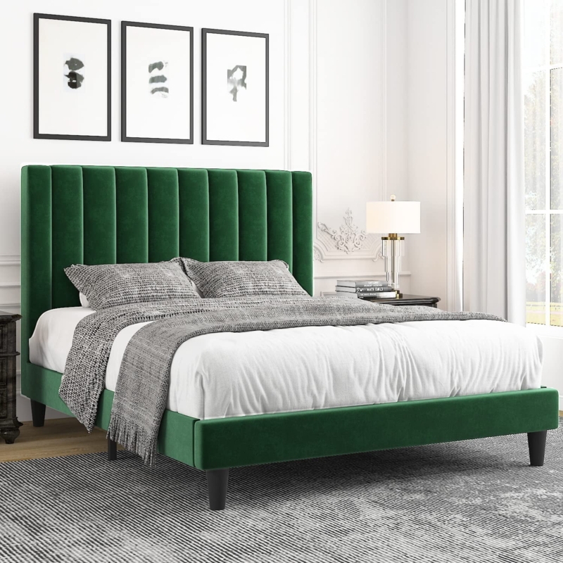 Green Velvet Beds