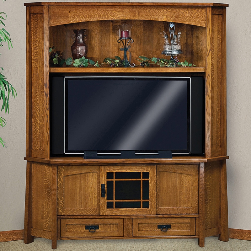 Handcrafted Mariposa Amish Corner TV Cabinet