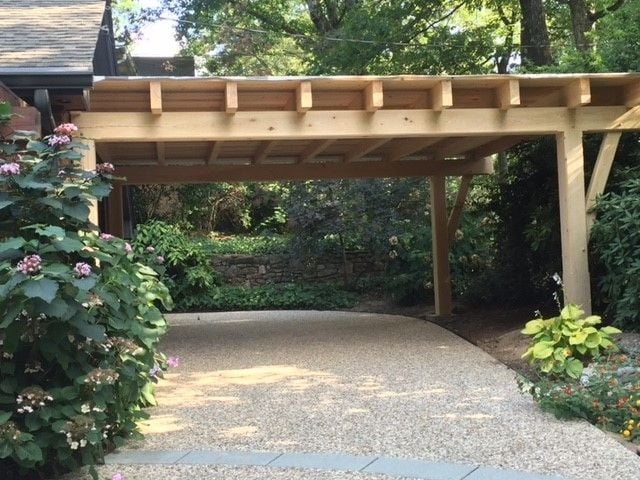 Handcrafted Timber Framed Pergola Carport Design