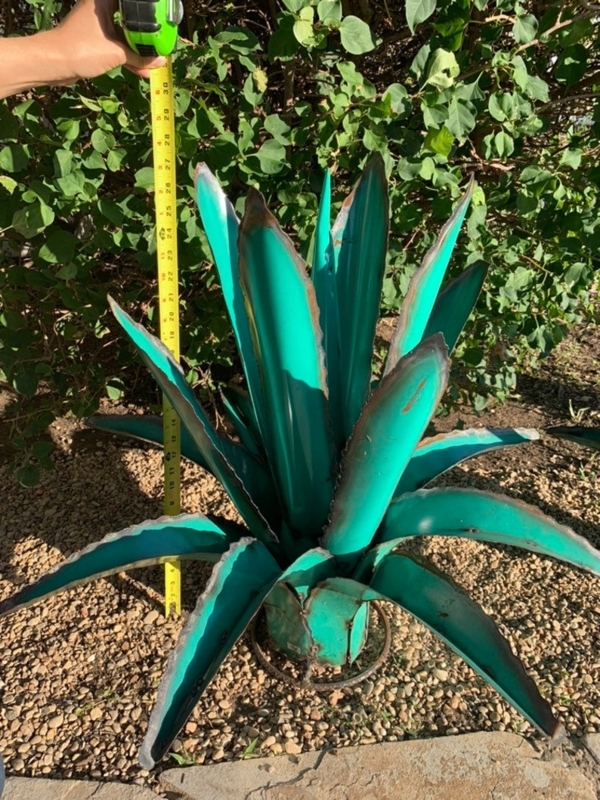 Handmade Metal Agave Plant Garden Art Decor