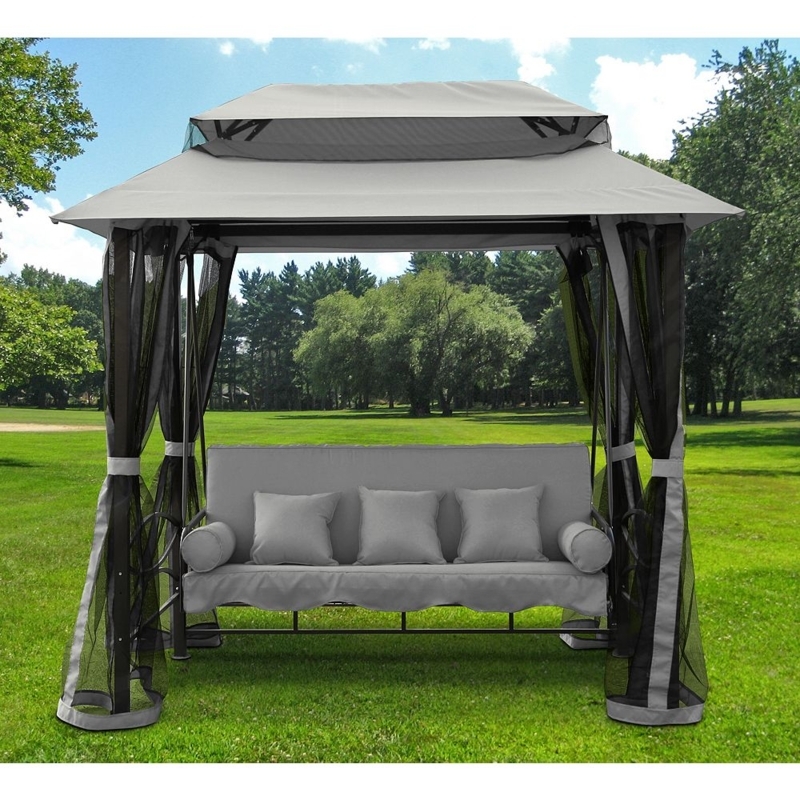 Henryka Grey Gazebo Swing for Outdoor Comfort