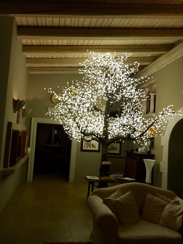 Illuminated Artificial Tree with Warm White Lights