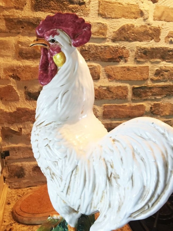 Intrada Italy Hand Painted Ceramic Rooster Decor