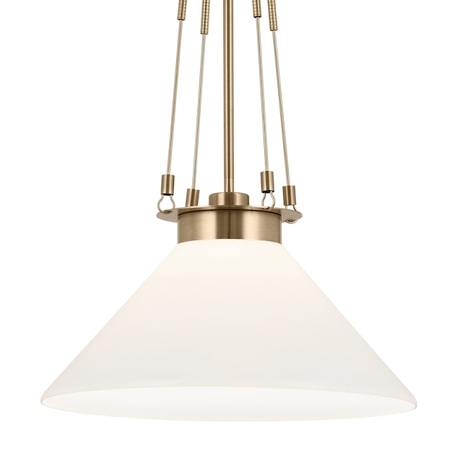 Kichler Albers Champagne Bronze Modern/Contemporary Opal Glass Cone ...