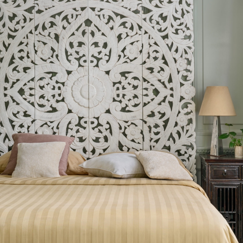 King-Size Balinese Headboard Wood Carving