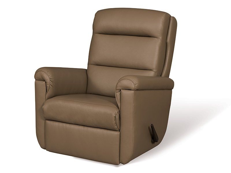 Lambright Elite Brown Leather RV Recliner Wall Hugger