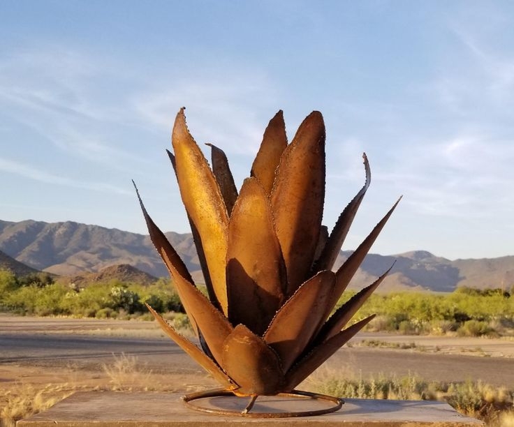 Large Life Size Metal Agave Arizona Cactus Metal Yard Art # ...