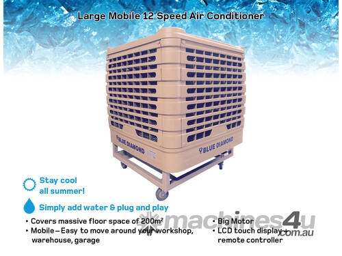 Large Mobile 12 Speed Evaporative Air Conditioner
