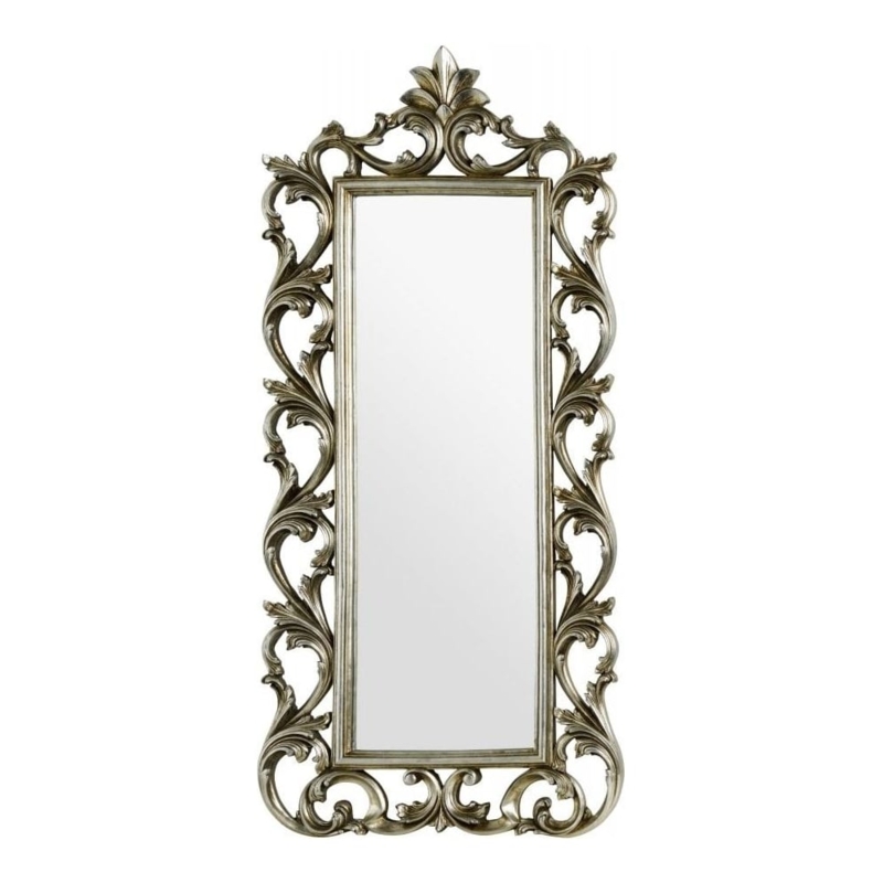 Large Rectangular Vintage Champagne Ornate Mirror