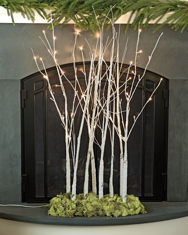 LED Bare Branch Tree Fireplace Accent Decoration