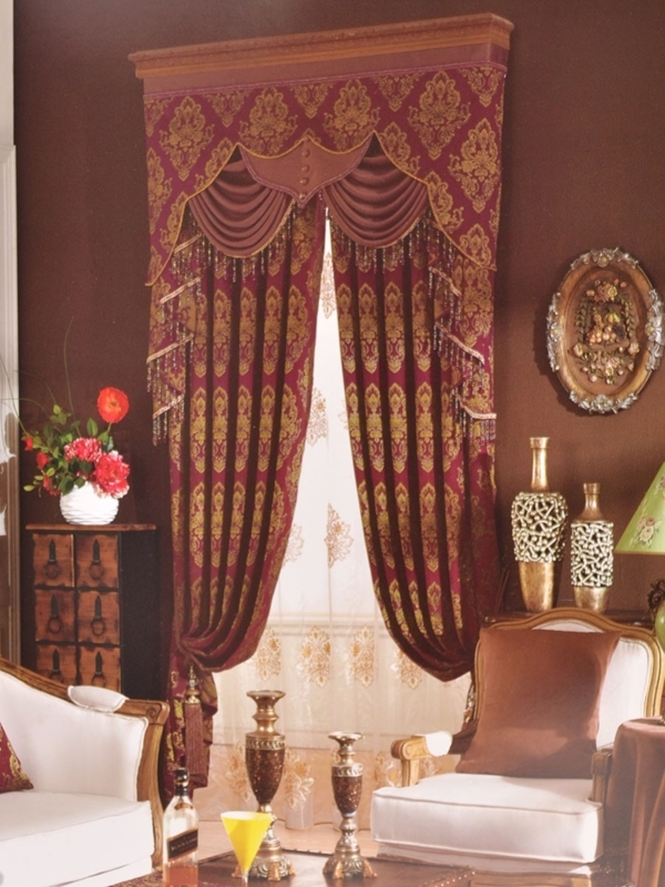 Luxurious European Style Floral Jacquard Curtains