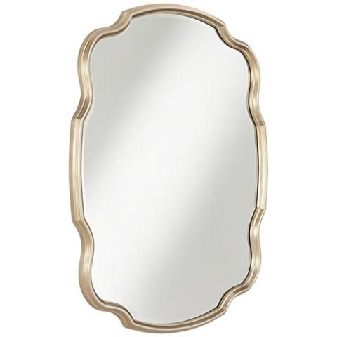 Melba Champagne Bronze Curved Wall Mirror 33x42