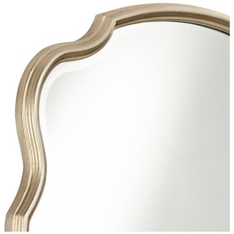 Melba Champagne Curved Elegant Wall Mirror 33x42