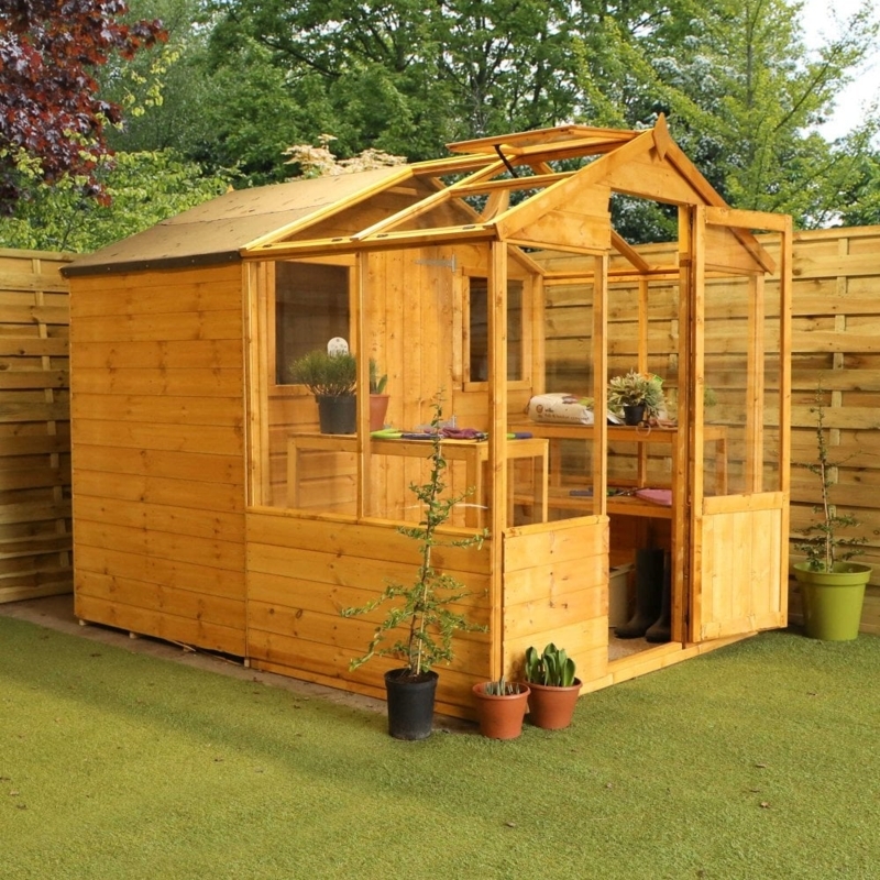 Mercia Traditional Wooden Greenhouse Shed 8x6 Feet