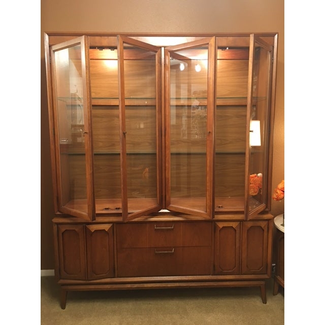 Mid-Century Modern Broyhill Facet China Cabinet