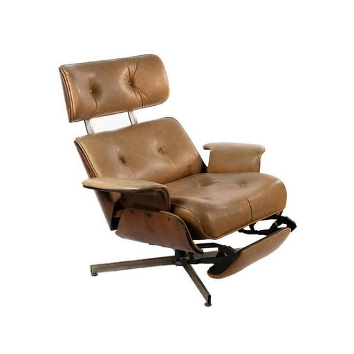 Mid Century Modern Plycraft Leather Recliner Chair