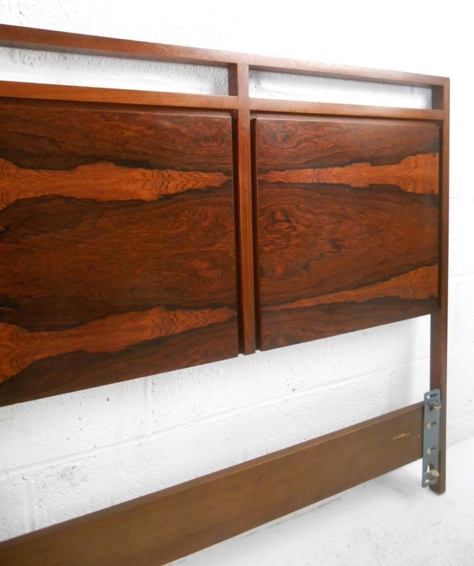 Mid-Century Modern Rosewood King-Size Headboard Design