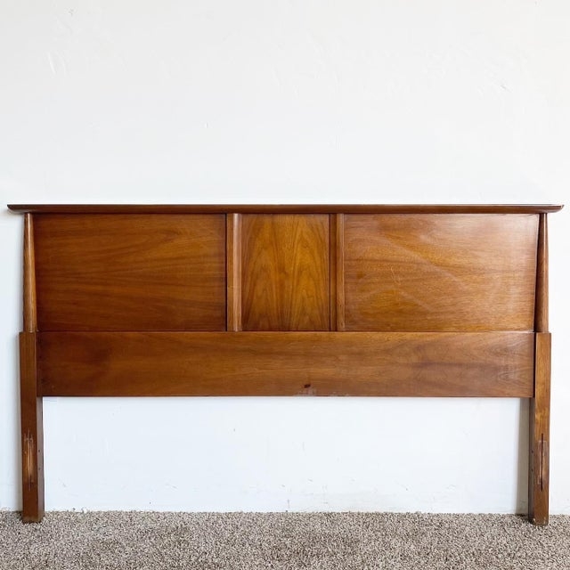 Mid Century Modern Solid Wood Bed Headboard