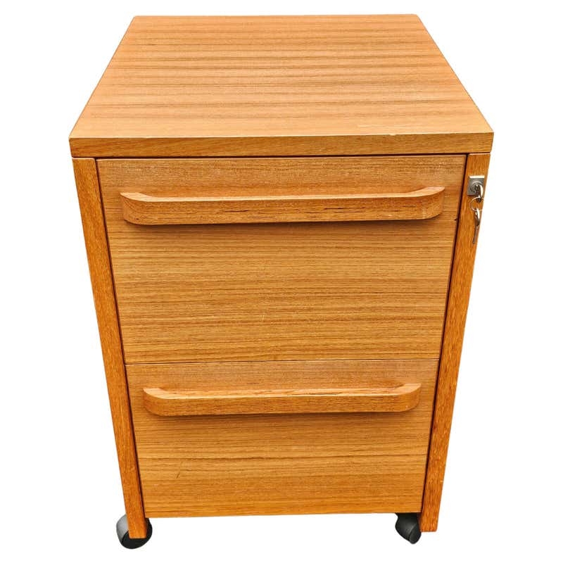 Mid-Century Modern Walnut Two-Drawer File Cabinet