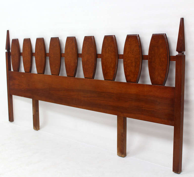 Mid Century Modern Wooden King Size Headboard Design
