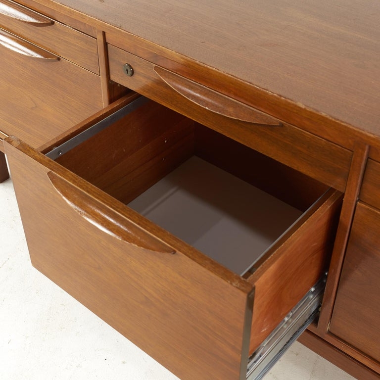 Mid Century Walnut File Cabinet Credenza by Jens Risom