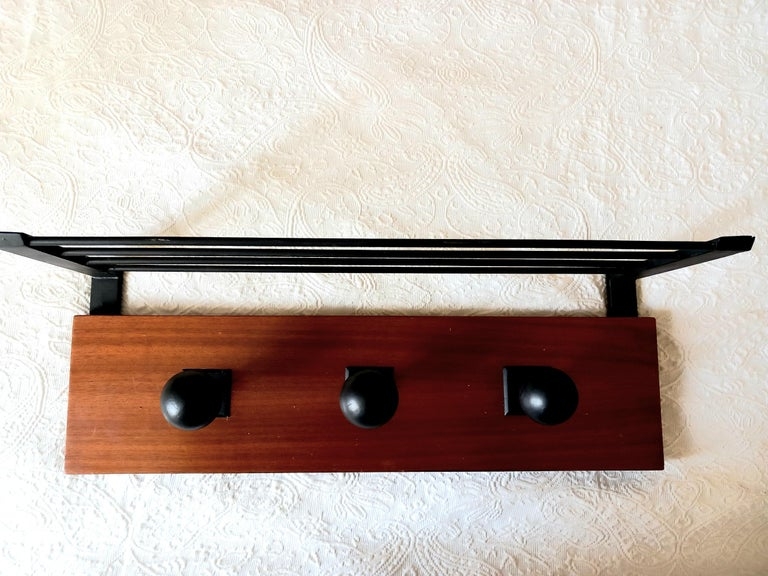 Midcentury Modern Nordic Wall-Mounted Coat Rack