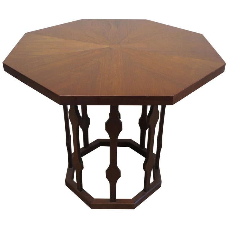 Midcentury Modern Octagonal Wooden Table Design