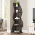 Millwood Pines Arhab Corner Bookcase with Open Shelves