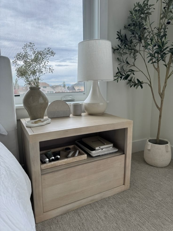 Minimalist Light Wood Cayman Nightstand Design