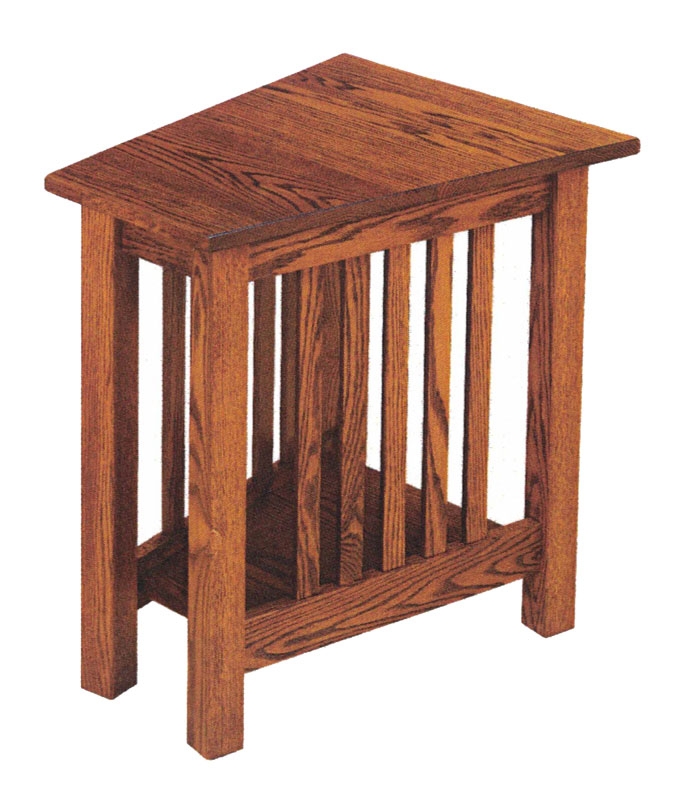 Mission Style Solid Wood Wedge End Table