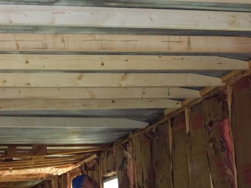 Mobile Home Ceiling Insulation and Painting Process