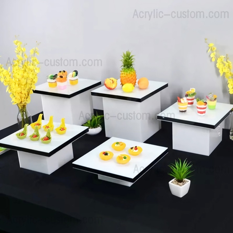 Modern Acrylic Risers for Elegant Food Displays