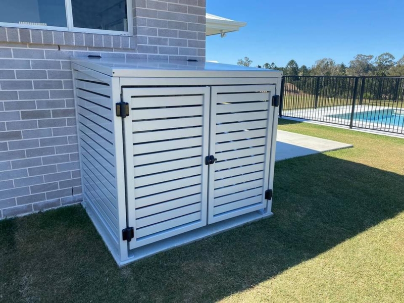 Modern Aluminium Pool Pump Enclosure with Ventilation