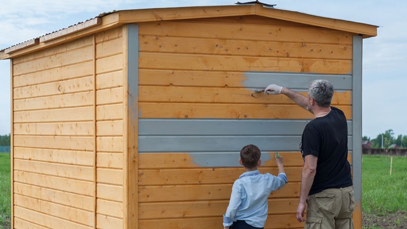 Modern Backyard Shed with Stylish Exterior Paint
