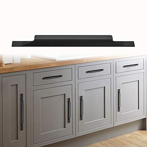 Modern Black Low Profile Cabinet Pulls for Kitchen